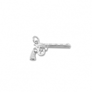 Métal TQ laiton breloques revolver Argenté