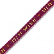 Ruban texte 11:11 Wish" Violet-doré