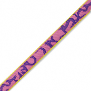 Ruban texte Violet-violet orchidée-lime
