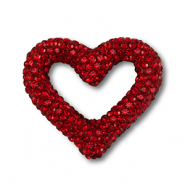 Perles boh&egrave;me coeur Rouge