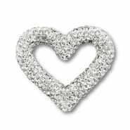 Perles boh&egrave;me coeur Argent&eacute;