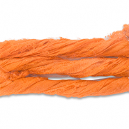 Ruban de sari en soie Orange