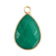 Pierres naturelles pendentifs goutte Vert eden-doré