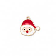 Breloques en métal père noël Doré-rouge-blanc