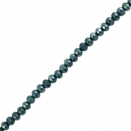 Perles à facettes 6x4mm disque Heishi Vert fonce
