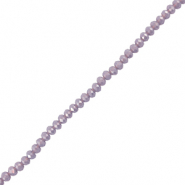 Perles à facettes 6x4mm disque Heishi Gris lavande foncé