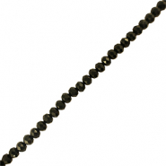 Perles à facettes 4x3mm disque Heishi Noir