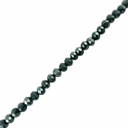 Perles à facettes 4x3mm disque Heishi Bleu foncé