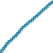 Perles à facettes 4x3mm disque Heishi Bleu