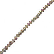 Perles à facettes 4x3mm disque Heishi Gris