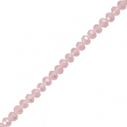 Perles à facettes 4x3mm disque Heishi Rose clair