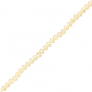 Perles à facettes 3x2mm disque Heishi Champagne clair