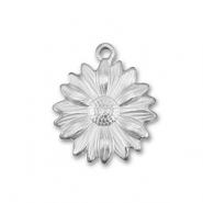 Breloques en acier Inox fleur Argenté