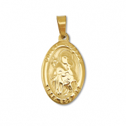 Breloques en acier Inox ovale "Saint Joseph" Doré