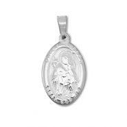 Breloques en acier Inox ovale "Saint Joseph" Argenté
