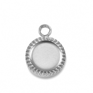 Pierre de Naissance breloque avec serti pour flatback SS16 en acier Inox Argenté