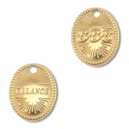 BY31® Breloque en acier Inox numéros des anges 888 / balance Doré