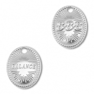 BY31® Breloque en acier Inox numéros des anges 888 / balance Argenté