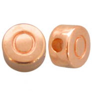 Perles alphabet en métal DQ lettre O Doré rosé (sans nickel)