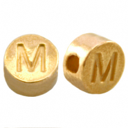 Perles alphabet en métal DQ lettre M Doré (sans nickel)