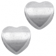 Métal DQ cœur 8mm Argenté antique (sans nickel)