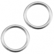 Anneau ferm&eacute; en m&eacute;tal DQ 13.5mm Argent&eacute; antique (sans nickel)
