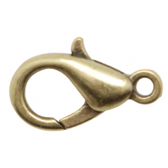 Apprêts en métal DQ fermoir mousqueton 12mm Bronze antique (sans nickel)