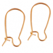 Boucles d'oreilles fil dormeuses en métal DQ 18mm Doré rosé (sans nickel)