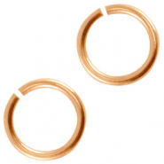 Appr&ecirc;ts en m&eacute;tal DQ anneau bris&eacute; 5.5mm Dor&eacute; ros&eacute; (sans nickel)