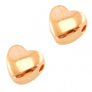 Perles en métal DQ cœur Doré rosé (sans nickel)
