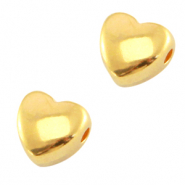 Perles en métal DQ cœur Doré (sans nickel)