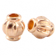 Perles en métal DQ 4x3.5mm Doré rosé (sans nickel)