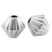Perles en m&eacute;tal DQ c&ocirc;ne Argent&eacute; antique (sans nickel)