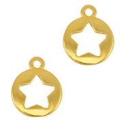 Breloques en métal DQ étoile Doré (sans nickel)