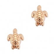 Perles en métal DQ tortue Doré rosé (sans nickel)