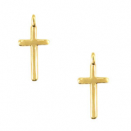 Breloques en métal DQ croix avec anneau Doré (sans nickel)