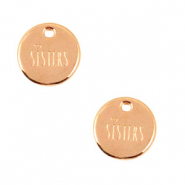 Breloques en métal DQ "siétoiles"12mm Doré rosé (sans nickel)