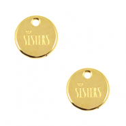 Breloques en métal DQ "siétoiles"12mm Doré (sans nickel)