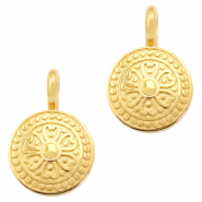 Breloques en métal DQ mandala Doré (sans nickel)