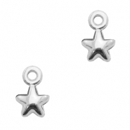 Breloques en métal DQ étoile Argenté antique (sans nickel)