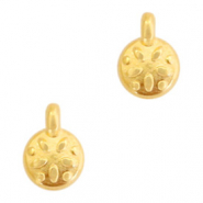 Breloques en métal DQ fleur Doré (sans nickel)