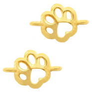 Breloques en métal DQ connecteur patte de chien Doré (sans nickel)