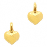 Breloques en métal DQ cœur Doré (sans nickel)
