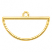Breloques en métal DQ demi-cercle doré (sans nickel)