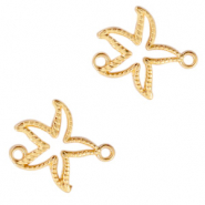 Breloques en métal DQ connecteur étoile de mer Doré (sans nickel)