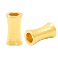 Perles en métal DQ tube Doré (sans nickel)