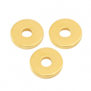 Perles en m&eacute;tal DQ rondelle 6x1mm Dor&eacute; (sans nickel)