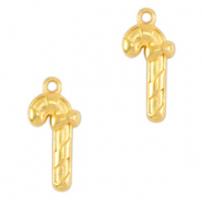 Breloques en métal DQ canne sucre d'orge Doré (sans nickel)