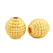 Perles en métal DQ ovale tube Doré (sans nickel)