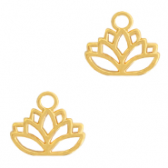Breloques en métal DQ lotus Doré (sans nickel)